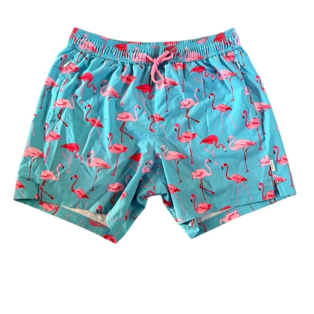 Maamgic Men's Flamingo Print Swim‎ Trunks Multicolor Size M Summer